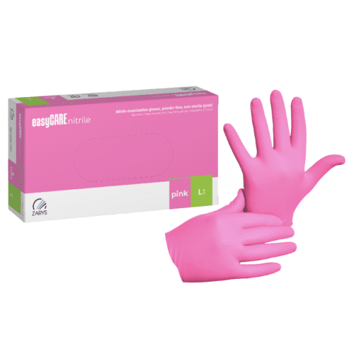 Rękawiczki nitrylowe easycare ZARYS różowe